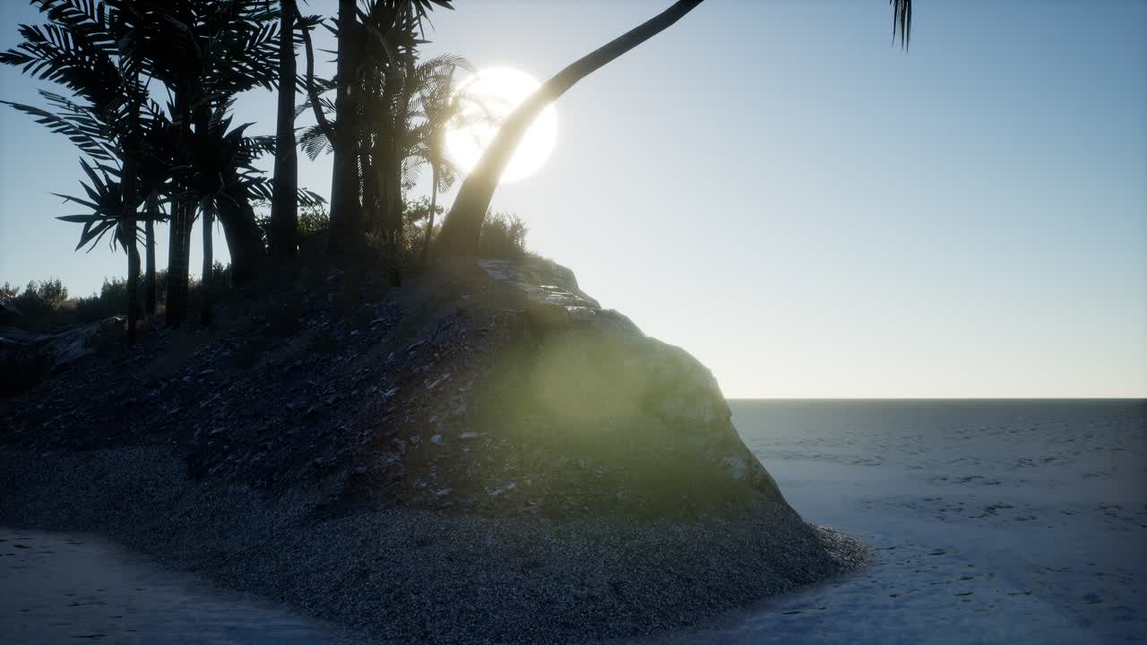 바다 에 있는 열대 섬 인 몰디브