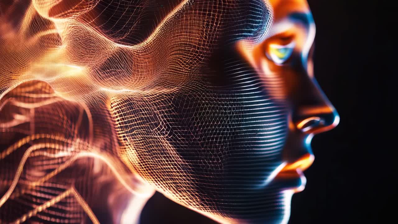 Digital Art of a Woman's Profile