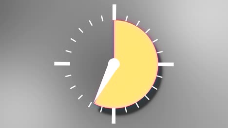 vídeo generado digitalmente de un reloj analógico