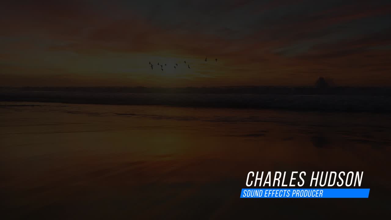 Sunset Beach Scene with Text Overlay