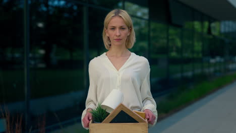 woman leaving her job