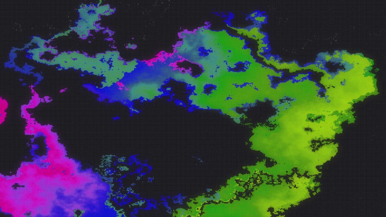 diseño único abstracto animación digital ruido de píxeles error de fallo daño de video