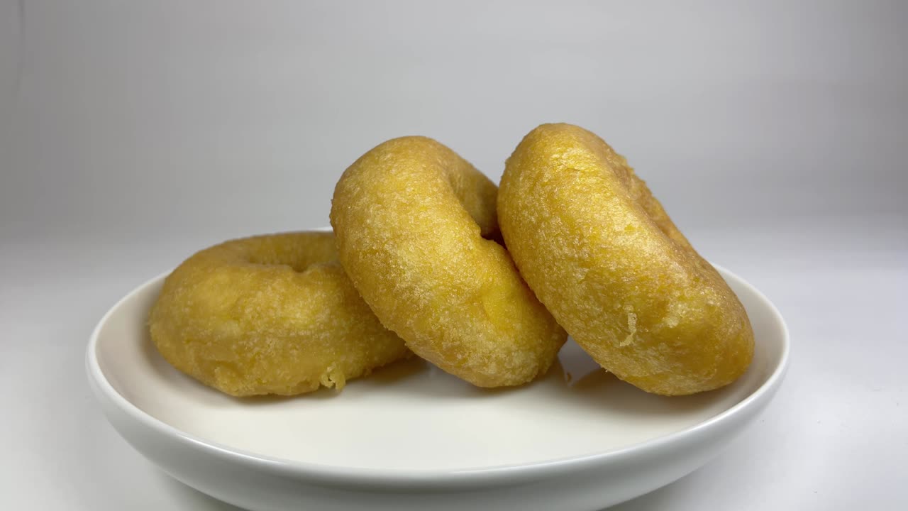 donut pequeño, video en primer plano