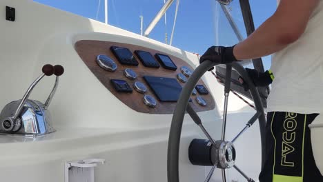 catamaran sailing boat control panel