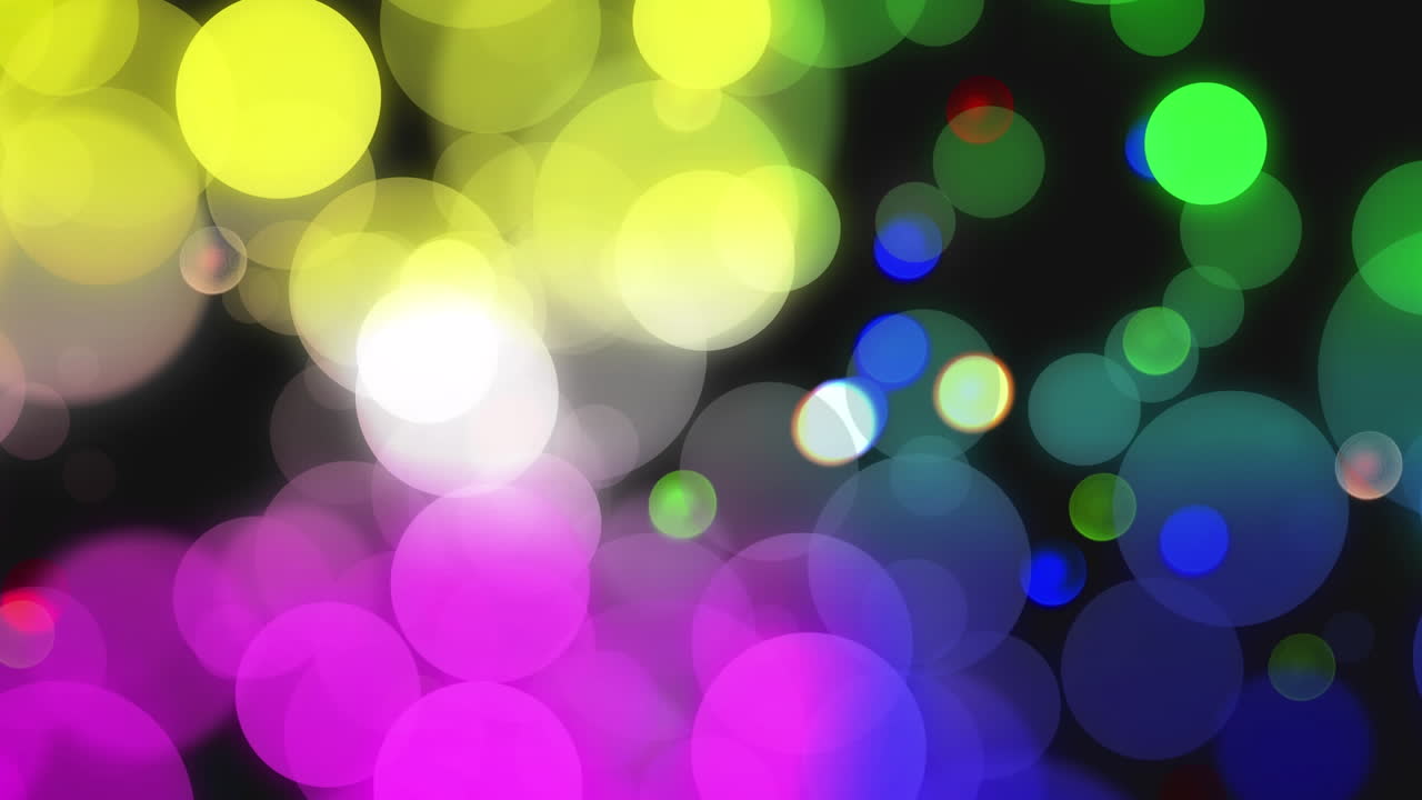 검은 바탕에 떨어지는 반점의 애니메이션.