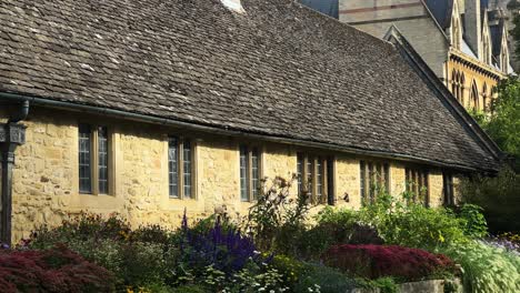 a view of ancient architectures in christ church war memorial garden in oxford, england