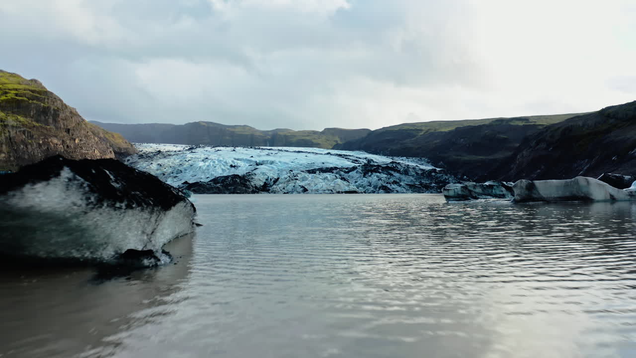 Glacier and Ice Lagoon in Iceland