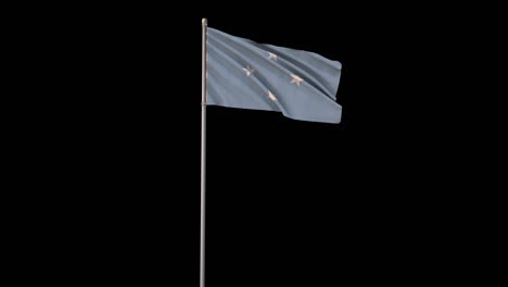 micronesia federated states flag with alpha channel, 4k video is transparent