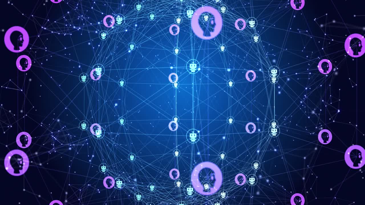 animación de todo el texto y el icono, procesamiento de datos en todo el mundo