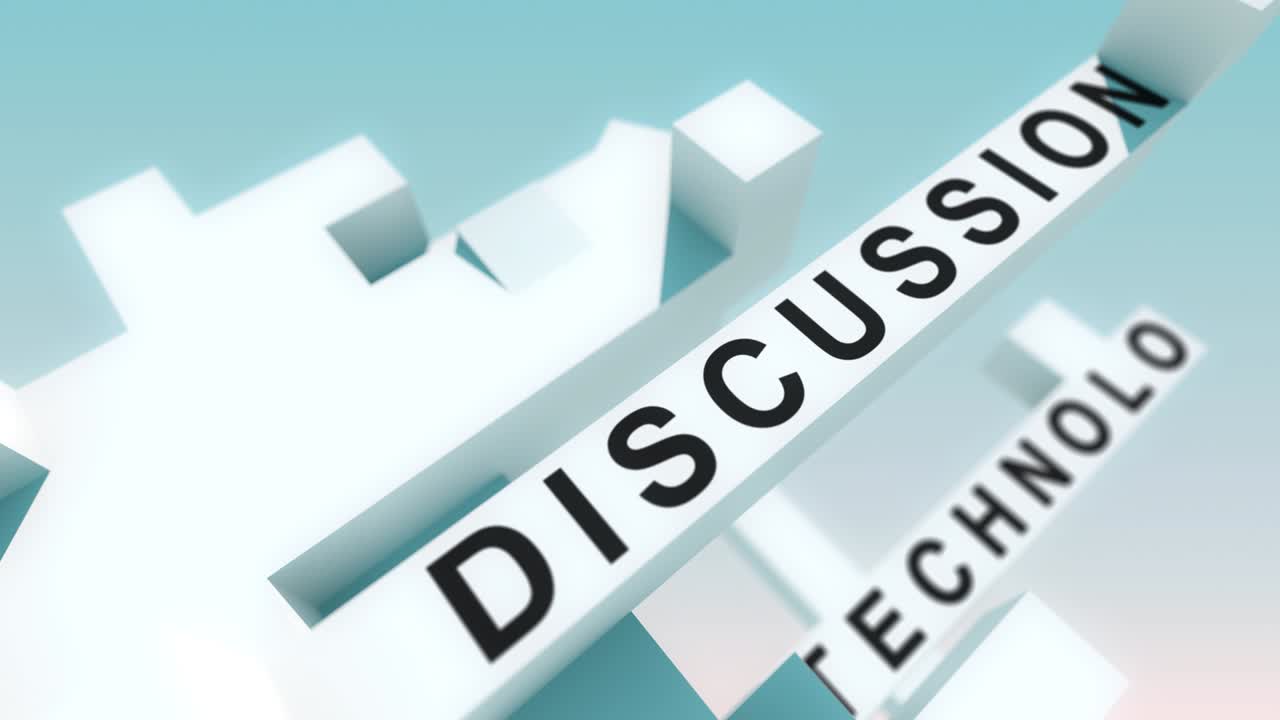 palabras de mensajería instantánea animadas con cubos