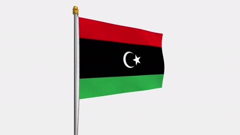 loop video of libya flag  fluttering in the wind, slow motion video of 4k , with alpha channel