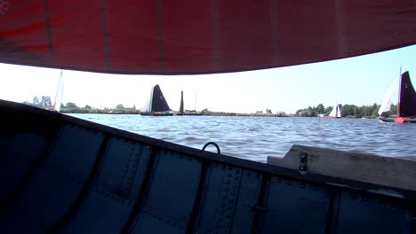 sailing with classic boats on inhore water friesland the netherlands