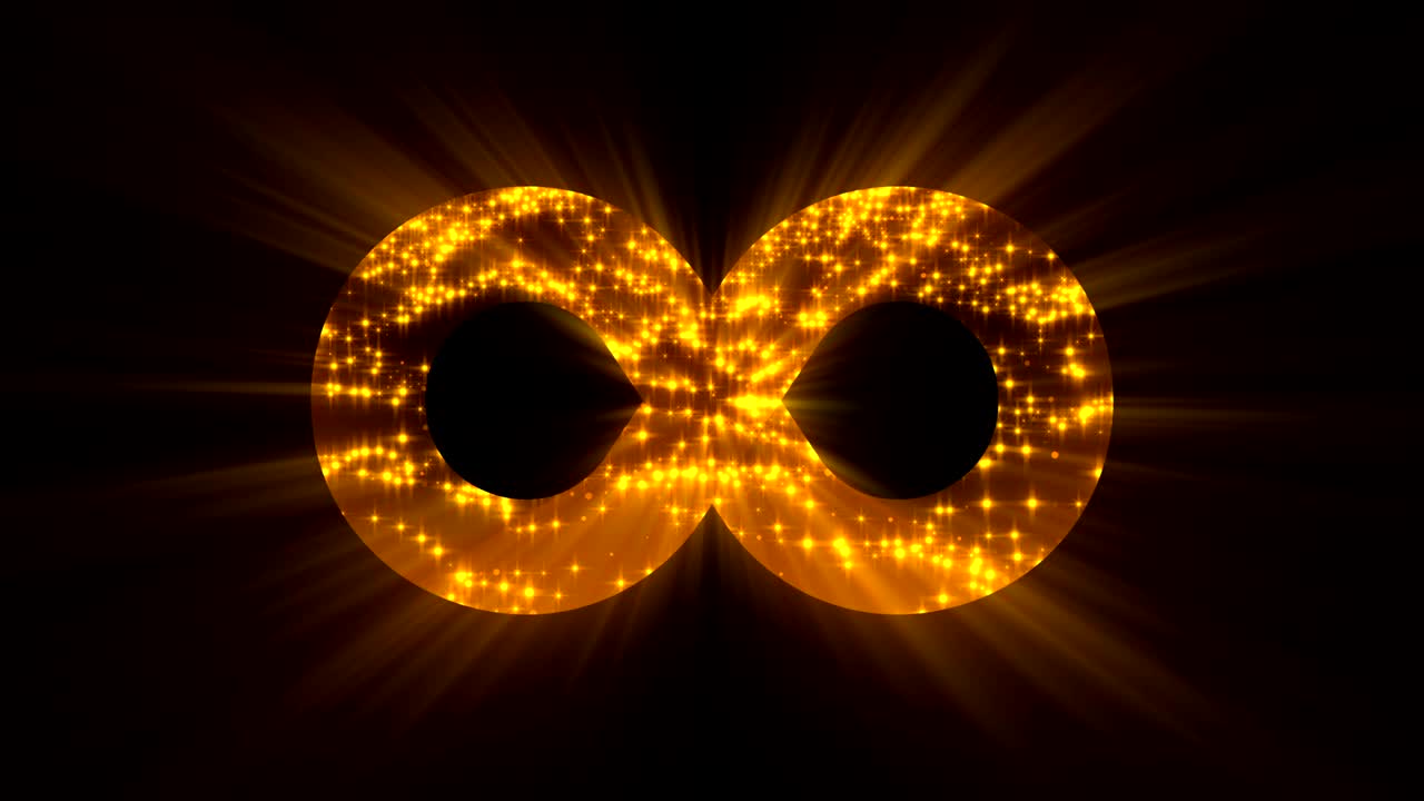 미래의 무한 기호를 가진 추상적인 배경 디지털 배경