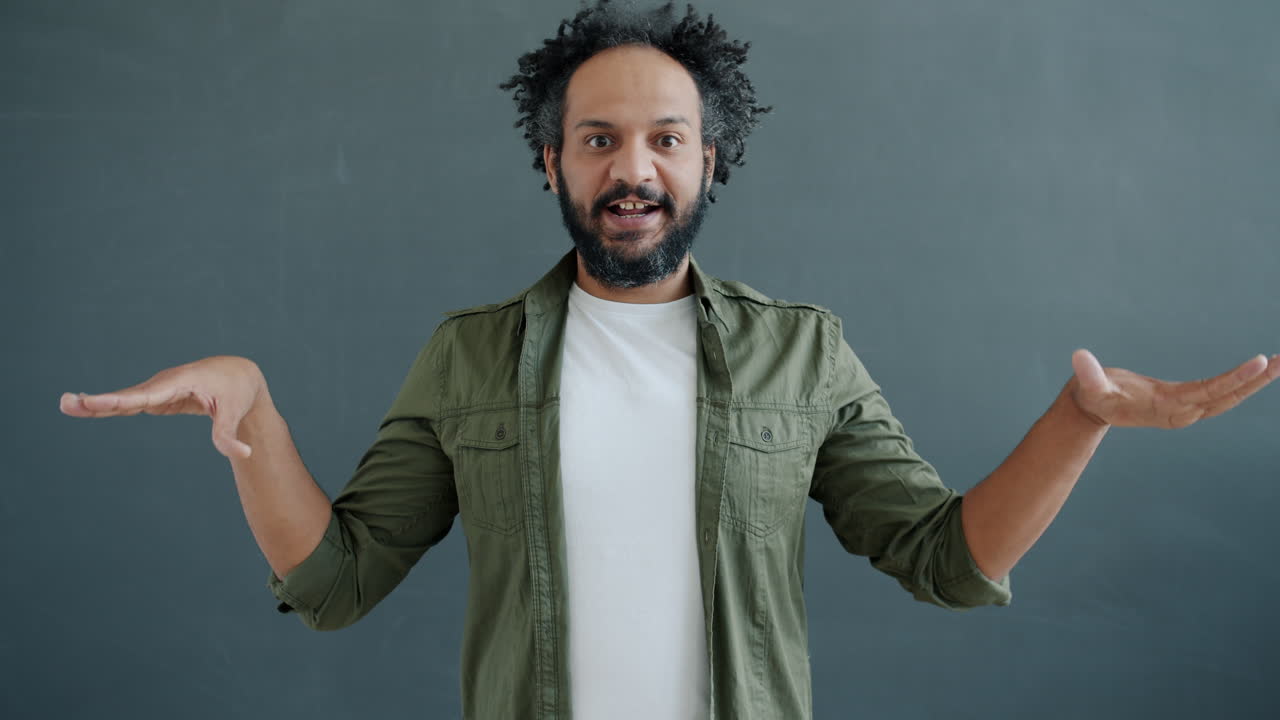 Man speaking enthusiastically