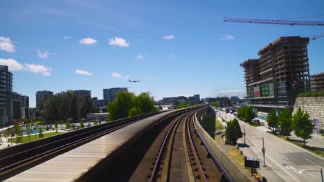 beautiful outdoor train forward fpv.