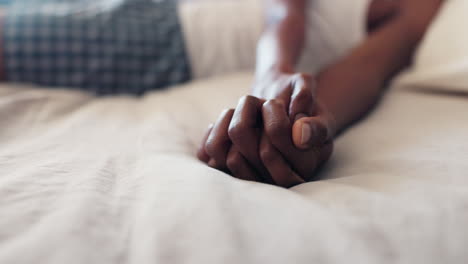 Closeup,-bed-and-couple-with-love