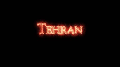 tehran written with fire. loop