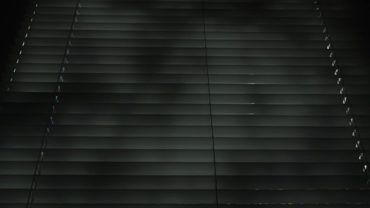 The Spring Sun Shines Through The Half-Closed Jalousie 4K Video