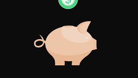 pig-money-box-icon-loop-animation-with-alpha-channel,-transparent-background,-ProRes-444