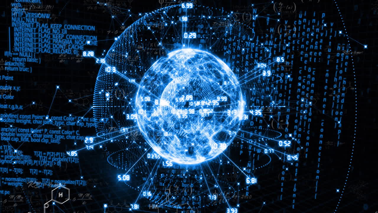 animación del procesamiento de datos científicos en todo el mundo
