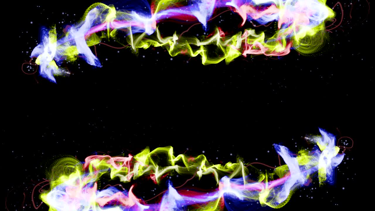 las partículas mágicas anillo fondo abstracto, animación, renderización, bucle