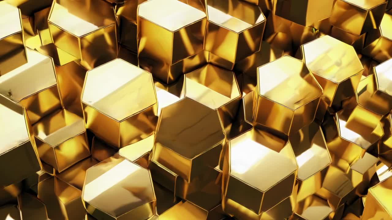 Gold Hexagonal Abstract Background