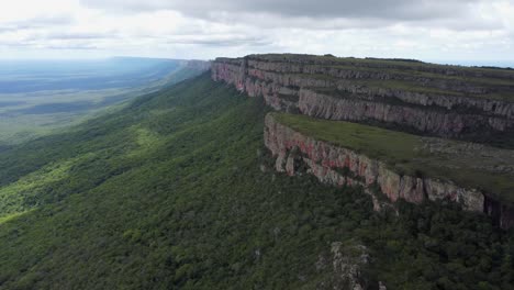 dramatic flat top mesa escarpment cliff, anteroom of heaven in bolivia