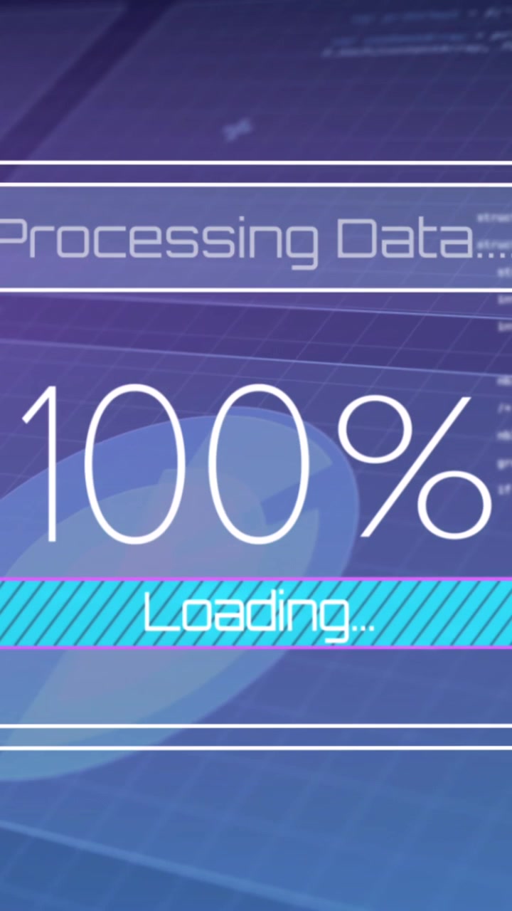Animation of loading bar and data processing