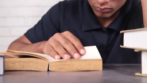 person reading a book