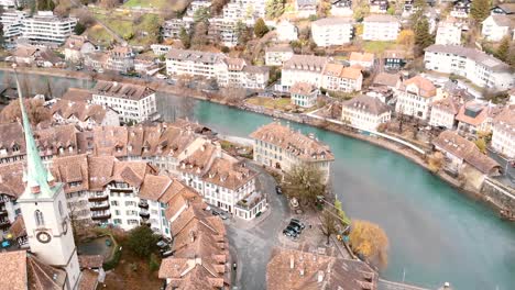 the old city, altstadt, by the aare river, bern, switzerland