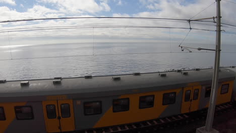 train travelling along coastal route