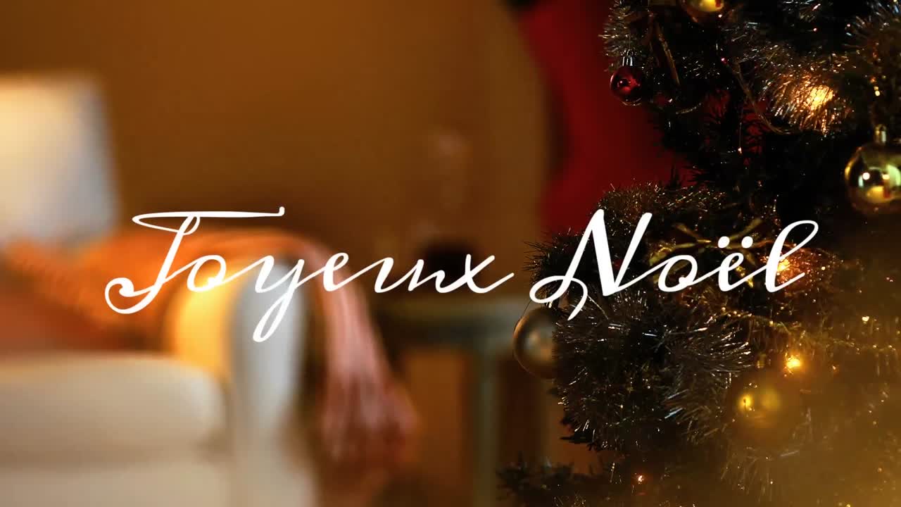 Joyeux No&Atilde;&laquo;l written over Christmas tree