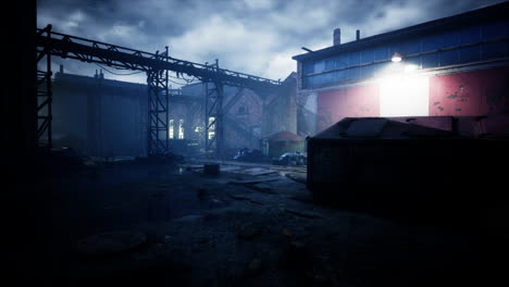 ruins of a very heavily polluted industrial factory