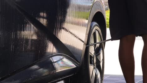 lavado de coches en curso