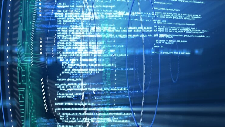 Animation of data processing over scope scanning