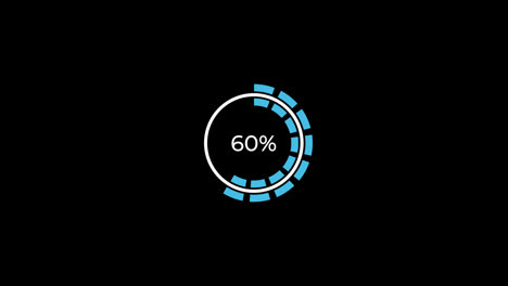 Kreisdiagramm-0-Bis-60-%-Prozent-Infografiken-Laden-Kreisring-Oder-Übertragung,-Animation-Mit-Alphakanal-Herunterladen.