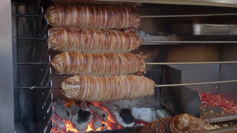 turkish kofta cooking on a street food stall