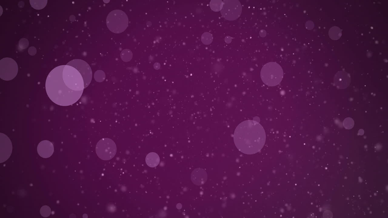 animación de puntos de luz brillantes que se mueven sobre un fondo púrpura