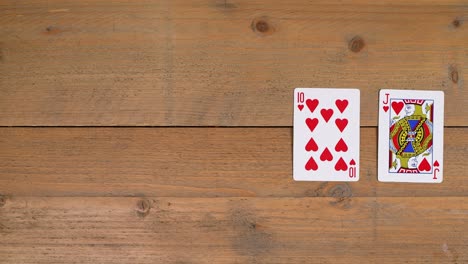 play poker on the table is a royal flush with hearts if you lucky