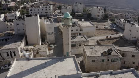 old mosque in beit hanina (abu dahuk) the old city -aerial