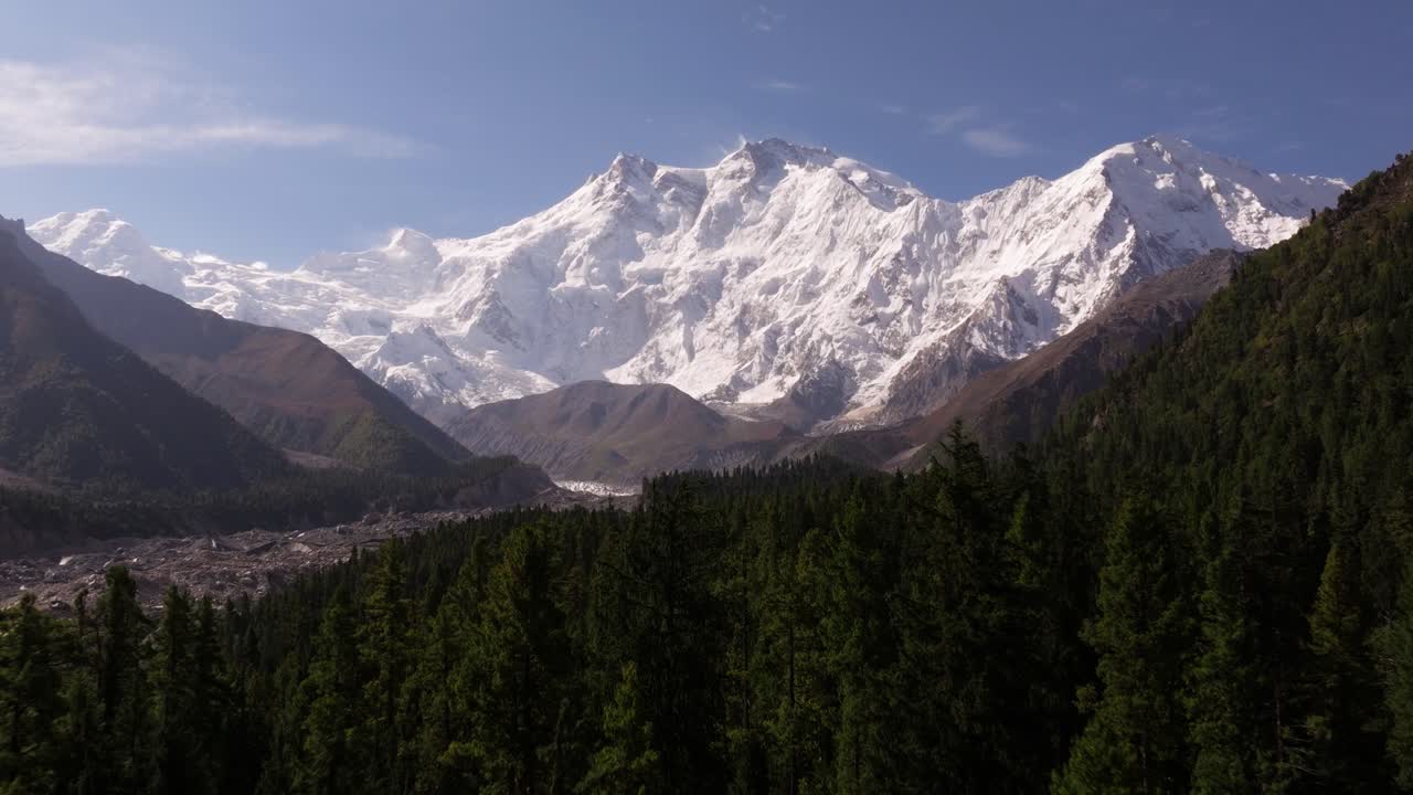 Majestic Snow-Capped Mountains and Forest Landscape
