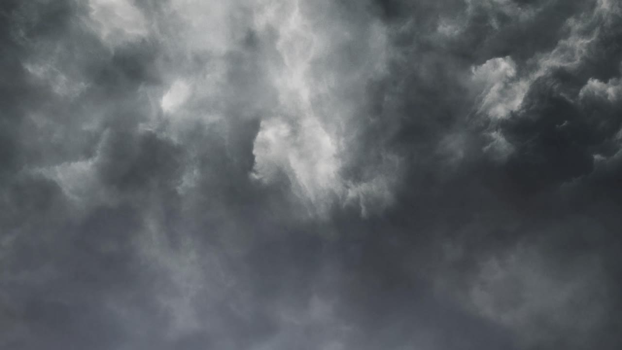 thunderstorm, Time Lapse movie of dark clouds and sky