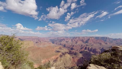 a time lapse over a deep desert canyon