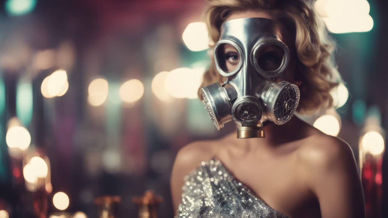 여성 vr 헤드과 함께 ai로 만들어진 기술