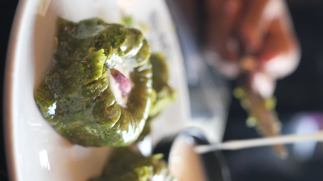 Turkish Delight Baklava with a Fork