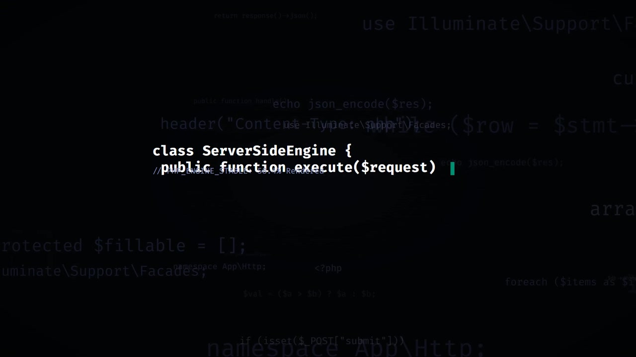 PHP Code Being Typed in a Text Editor