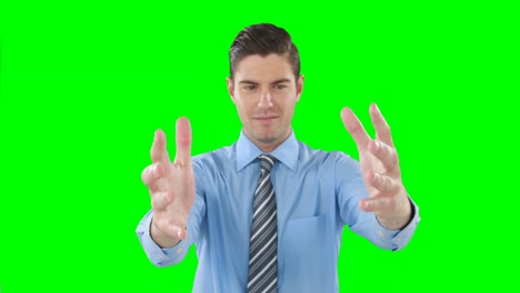 Young-businessman-gesturing