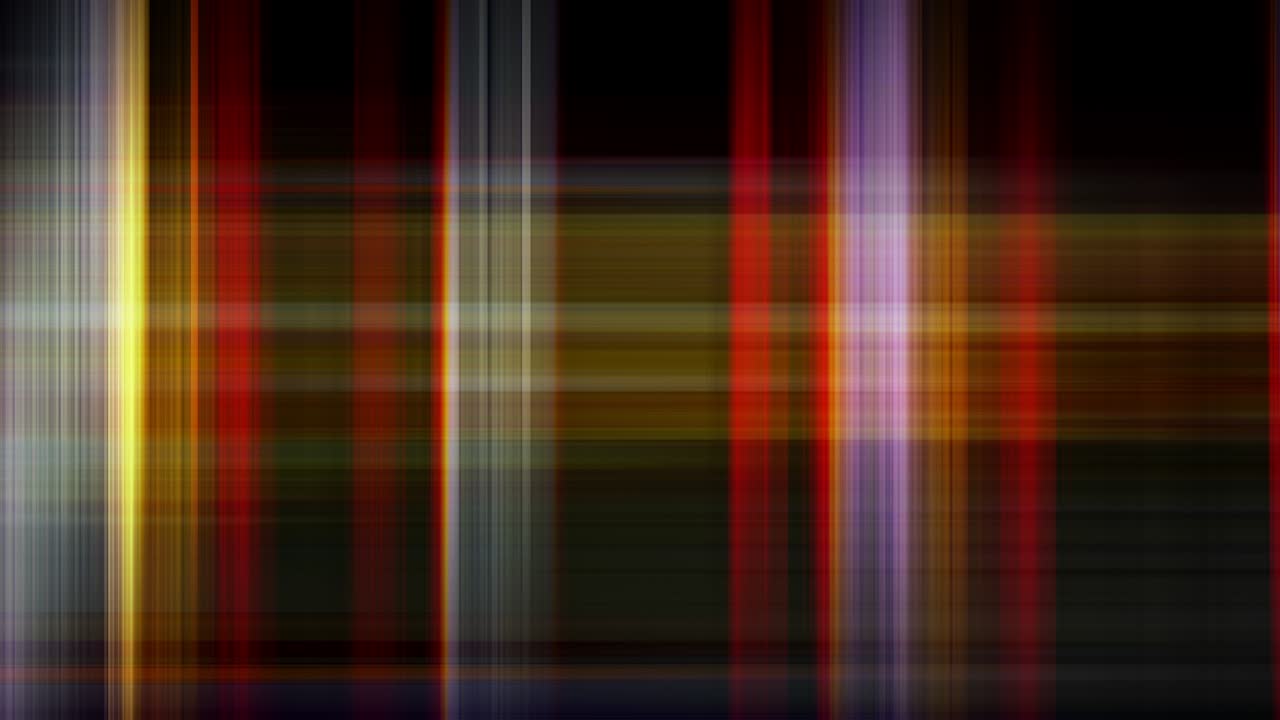 líneas de señal de pulso parpadeantes multicolores abstractas que se mueven horizontalmente y verticalmente en un fondo negro. luz de bucle sin costura 4k 3d superposición digital parpadeante, efecto eléctrico de señalización de barra de glitch.