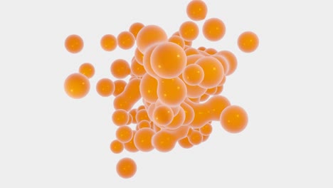 orangefarbenes metaball-3d-filmmaterial