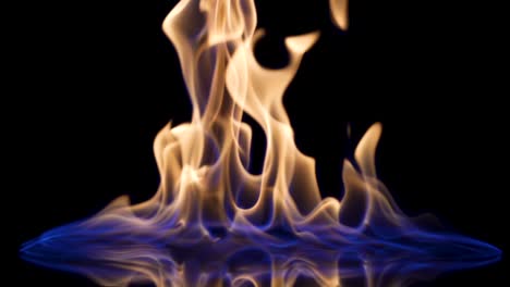 colored fire reflection